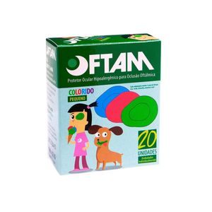 Protetor Ocular Oftam Colorido Pequeno 20 Unidades