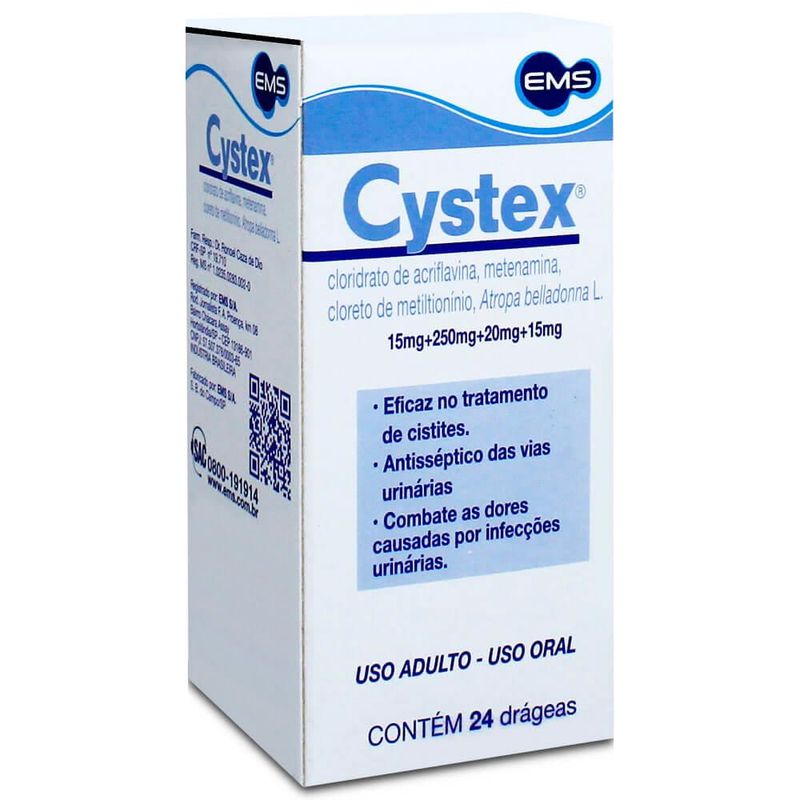 Cystex-Cloridrato-de-Acriflavina-15mg---Metenamina-250mg---Cloreto-de-Metiltioninio-20mg---Atropa-belladonna-15mg