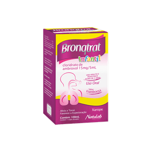 Ambroxol - Bronqtrat Infantil Sabor Framboesa 100ml