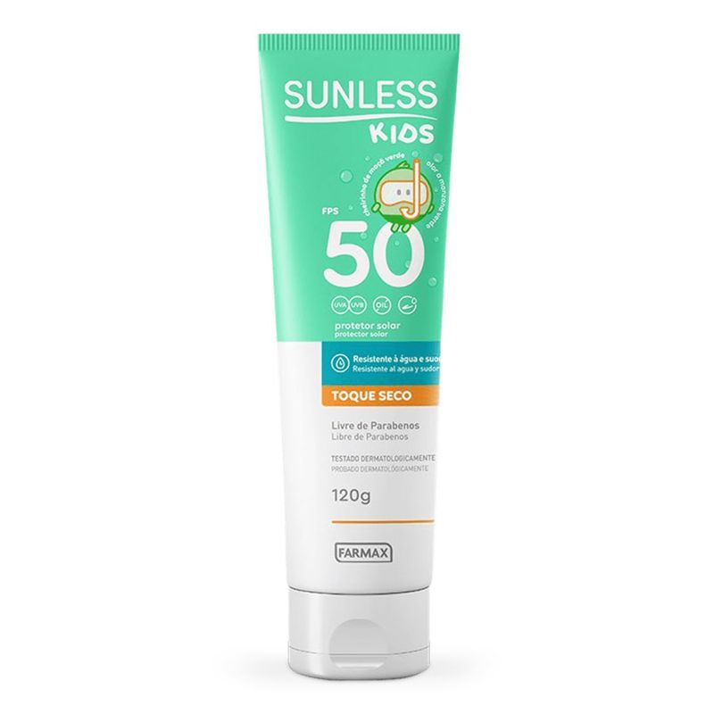 PROTETOR-SOLAR-SUNLESS-KIDS-FPS50-COM-120G