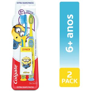 Escova de Dente Colgate Infantil Smiles Minions 6+ Anos Extra Macia 2 Unidades