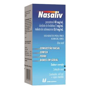 Nasaliv Solução Oral Sabor Cereja 60ml