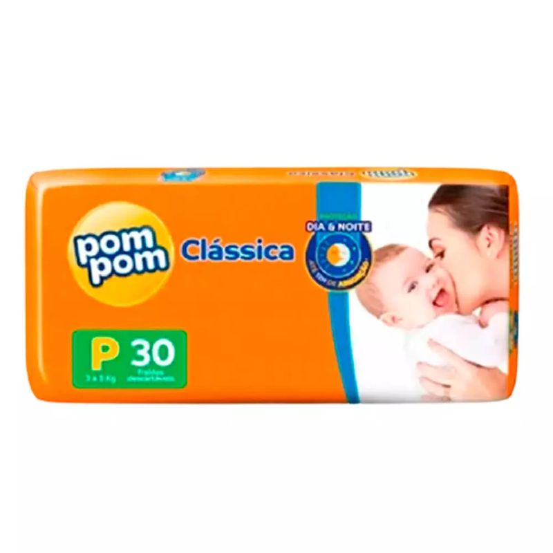 Fralda-Pom-Pom-Classica-Infantil-Jumbo-Tamanho-P-Com-30-unidades