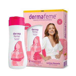 Kit Sabonete Líquido Íntimo Dermafeme Tutti-Frutti com 2 unidades de 200 ml