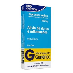 Naproxeno 550Mg Com 20 Comprimidos Neo Quimica