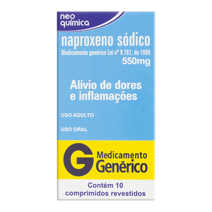 Naproxeno 550mg  10 Comprimidos Neoquímica
