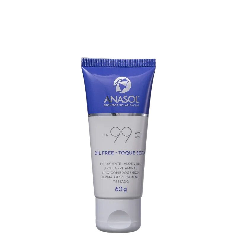 Protetor-Solar-Facial-Anasol-Oil-Free-Toque-Seco-FPS-99-com-60g
