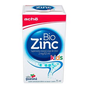 Biozinc Kids Solução Oral Sabor Guaraná 2Mg/Ml 75Ml