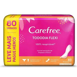 Absorvente Carefree Todo Dia Flex Sem Perfume Leve 80 Pague 60