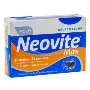 Neovite Max Bausch+Lomb Suplemento Antioxidante Com 30 Comprimidos