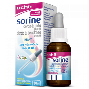 Soluçao Nasal Sorine Infantil 30Ml