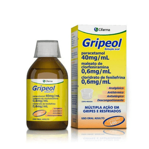 Gripeol Solução Oral 100mg/3mg/3mg 100ml