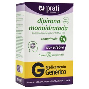 Dipirona 1G Com 10 Comprimidos Prati Donaduzzi