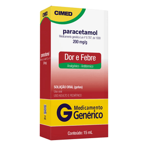 Paracetamol 200mg/ml Solução Oral 15ml