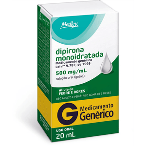 Dipirona Sodica 500Mg/Ml Gotas 20ml Medley