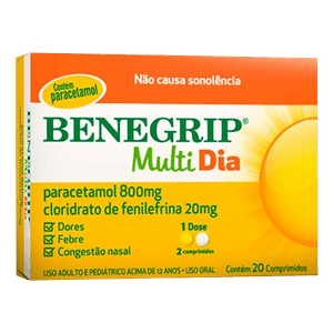 Benegrip Multi Dia Com 20 Comprimidos