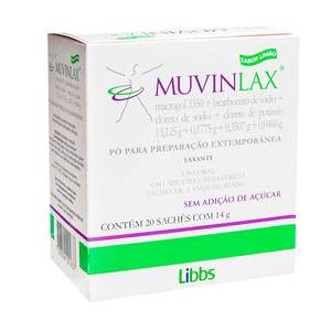 Laxante Muvinlax Sabor Limão Com 20 Sachês 14G