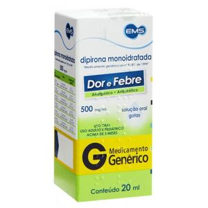 Dipirona Sodica 500Mg/Ml Gotas 20Ml Ems