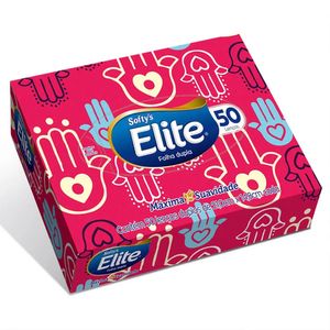Lenço de Papel Softy's Elite Folha Dupla 50 Unidades