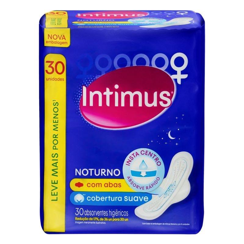 Absorvente-Intimus-Gel-Noturno-Suave-Com-Abas-Com-30-Unidades