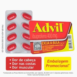Advil Extra Alívio 400Mg Com 8 Comprimidos