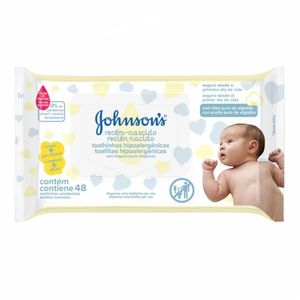 Lenços Umedecidos Johnson'S Baby Recém-Nascido Com 48 Unidades