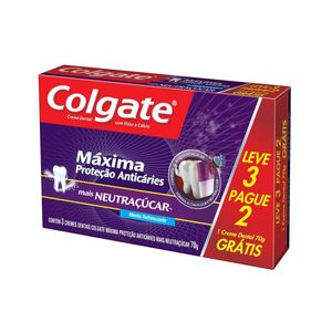 Creme Dental Colgate Neutraçucar Leve 3 Pague 2 70 Gramas