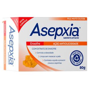 Sabonete Em Barra Asepxia Facial Antiacne Enxofre Ação Antioleosidade 80G