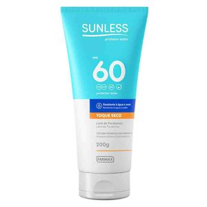 Protetor Solar Sunless Toque seco FPS60 200 Gramas