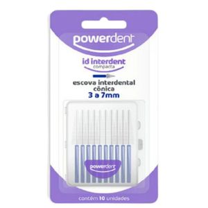 Escova Powerdent Interdental conica 3 a 7mm 10un