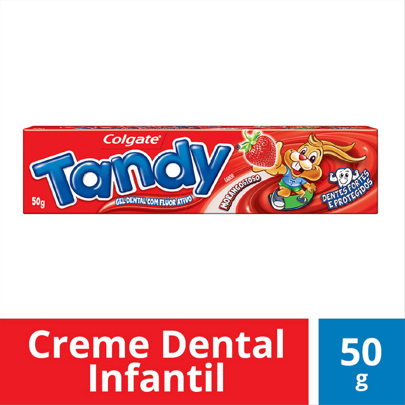 Creme-Dental-Tandy-Infantil-Morango-50G