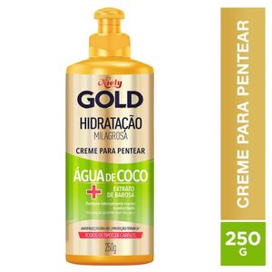Creme De Pentear Niely Gold Água De Coco 250 Gramas