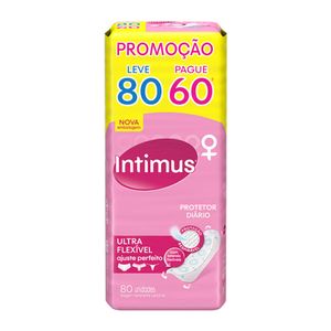 Protetor Diario Intimus Ultra Flexivel Sem Abas  80 Unidades