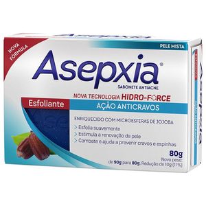 Sabonete Em Barra Asepxia Facial Antiacne Esfoliante Ação Anticravos 80G