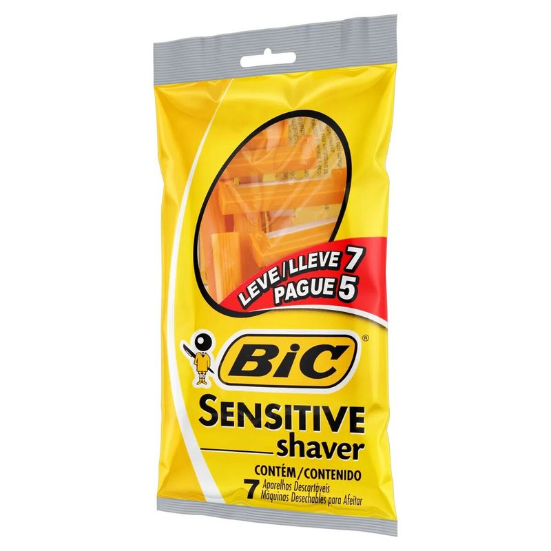Barbeador-Descartavel-Bic-Sensitive-Shaver-com-7-Unidades