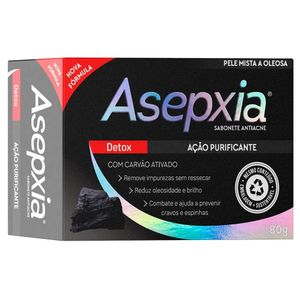 Sabonete em Barra Asepxia Facial Antiacne Detox Ação Purificante 80 Gramas