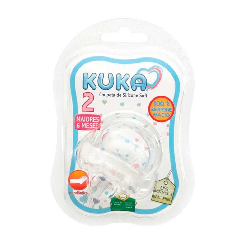 Chupeta-Kuka-Ortodontica-Soft-Transparente-Fase-2-1-unidade