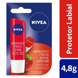 Protetor Labial Nivea lip care 4,8g Morango