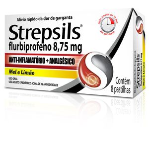 Pastilhas Strepsils Sabor Mel E Limao Com 8 unidades