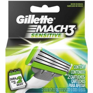 Carga Gillette Mach3 Sensitive Com 2 Unidades