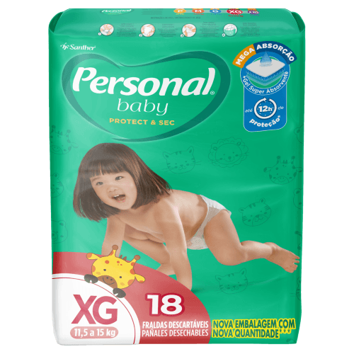 Fralda Descartável Personal Baby Jumbo XG 24 Unidades - Drogarias