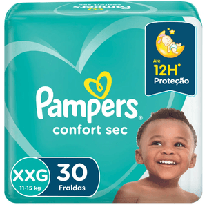 Fralda Pampers Confortsec Mega Xxg Com 30 Unidades