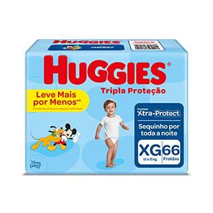Fralda Huggies Tripla Proteção XG 66 Unidades