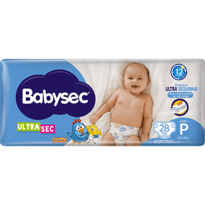 Fralda Babysec Ultrasec Galinha Pintadinha Jumbo P - 28 unidades