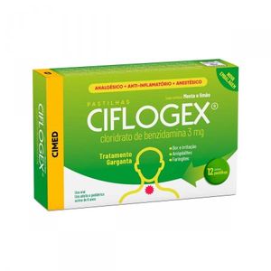 Ciflogex Pastilha Menta e Limão 12 Unidades