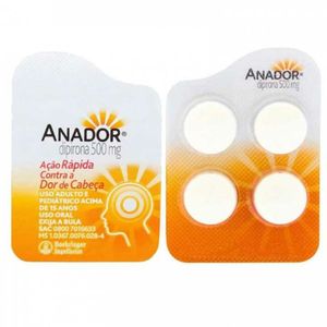 Anador Com 4 Comprimidos