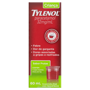 Tylenol Criança 32mg/ml Suspensão Oral Sabor Frutas 60ml