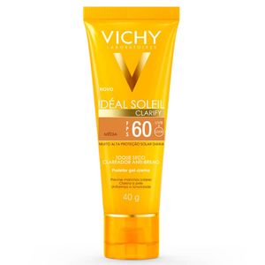 Protetor Solar Facial Vichy Ideal Soleil Clarify Media FPS60 40 Gramas