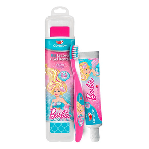 Escova dental + gel barbie 2/4 anos condor