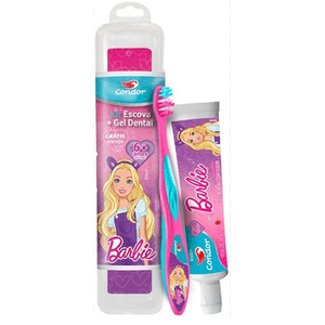 Escova dental + gel barbie kids a partir de 5 anos condor